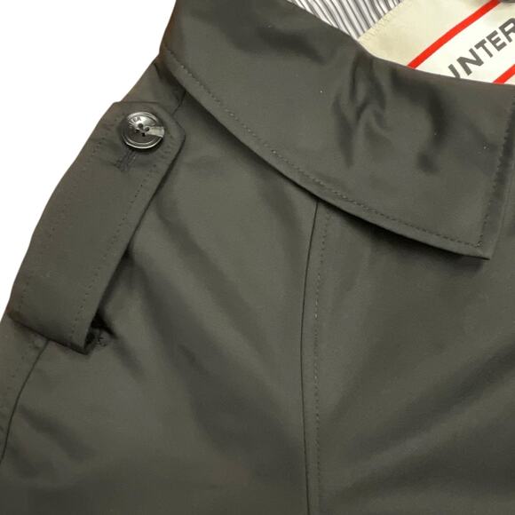 Hunter Stacy Black Water Resistant Trench Coat Womens Large Belted Rain Jacket - Picture 7 of 12